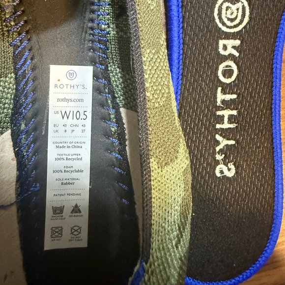 Rothy’s The Loafer in Olive Camo 10.5 - Picture 4 of 4